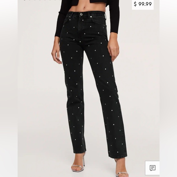 Mango Rhinestone Jeans - Picture 5 of 5